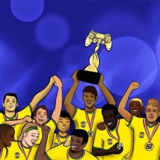 Ilustração promove o Brasileirão de Games na Favela (BGF). Foto: reprodução